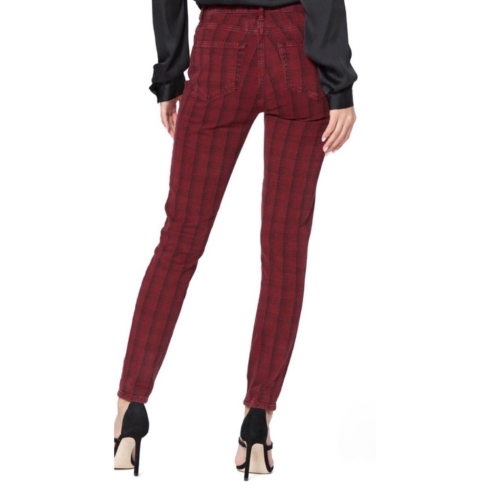 PAIGE Hoxton Tartan Plaid High Waist Skinny Jeans! - Picture 4 of 5